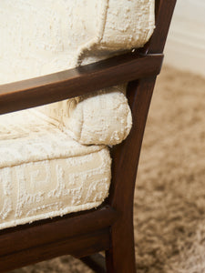Mid-Century Walnut Lounge Chair with Asian-Inspired Arms Craftsmen