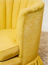 Load image into Gallery viewer, Vintage Channel-Back Slipper Chair in Goldenrod
