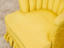 Load image into Gallery viewer, Vintage Channel-Back Slipper Chair in Goldenrod
