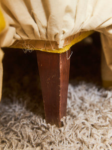 Vintage Channel-Back Slipper Chair in Goldenrod