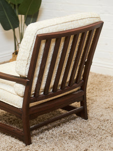 Mid-Century Walnut Lounge Chair with Asian-Inspired Arms Craftsmen