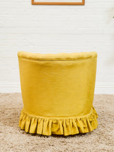 Load image into Gallery viewer, Vintage Channel-Back Slipper Chair in Goldenrod
