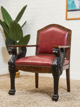 Load image into Gallery viewer, Antique Lion Empire Armchair
