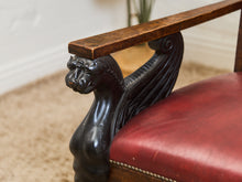Load image into Gallery viewer, Antique Lion Empire Armchair
