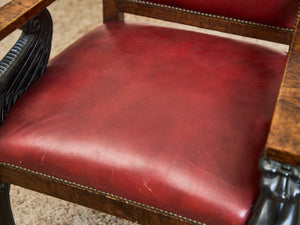 Antique Lion Empire Armchair