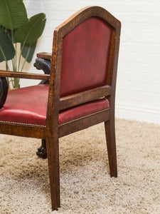 Antique Lion Empire Armchair