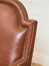 Load image into Gallery viewer, Traditional Leather Bergère Armchair with Nailhead Trim by Baker Furniture co
