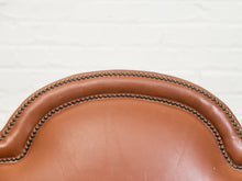 Load image into Gallery viewer, Traditional Leather Bergère Armchair with Nailhead Trim by Baker Furniture co
