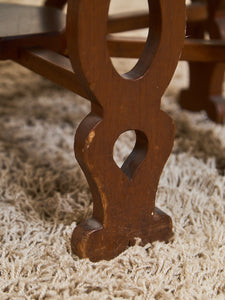 Sunburst Octagon Side Table with Sculpted Legs