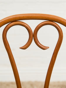 Antique Thonet Chair with Green Upholstery