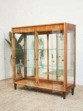 Load image into Gallery viewer, Gold and Wood Display Case
