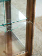 Load image into Gallery viewer, Gold and Wood Display Case
