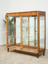 Load image into Gallery viewer, Gold and Wood Display Case
