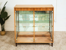 Load image into Gallery viewer, Gold and Wood Display Case
