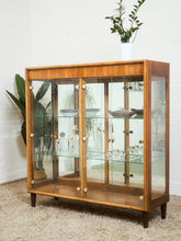 Load image into Gallery viewer, Gold and Wood Display Case
