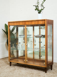 Gold and Wood Display Case