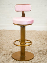 Load image into Gallery viewer, Art Deco Style Stool Adjustable Pink
