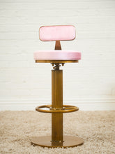 Load image into Gallery viewer, Art Deco Style Stool Adjustable Pink
