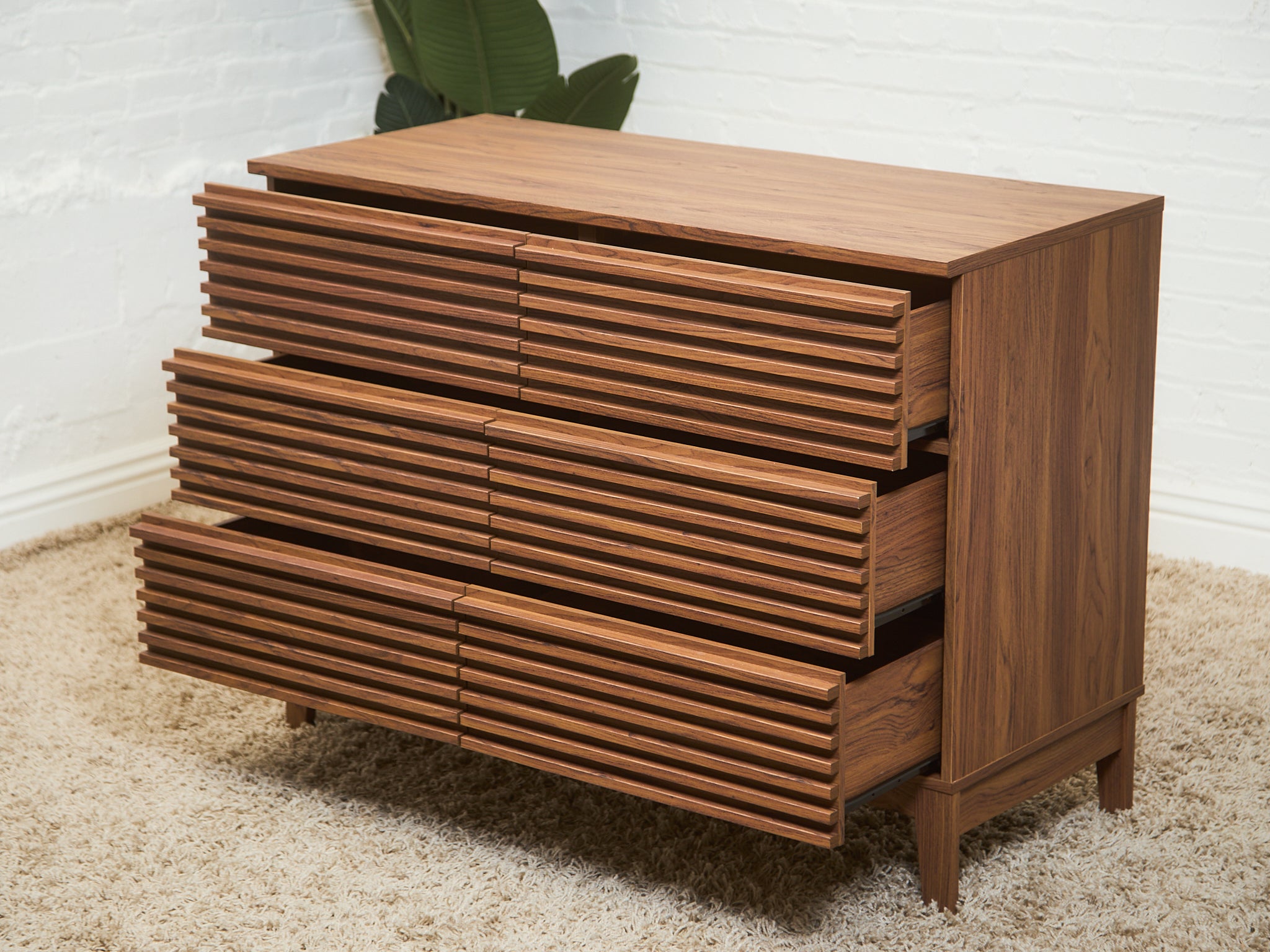 Slat Drawer Compact Slat 6 Drawer Dresser – Sunbeam Vintage