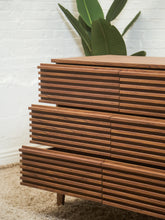 Load image into Gallery viewer, Compact Slat 6 Drawer Dresser
