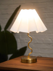 Squiggly Gold Lamp