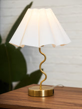 Load image into Gallery viewer, Squiggly Gold Lamp
