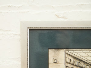 Library Perspective Drawing with Open Book Detail