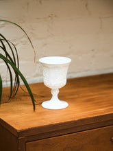 Load image into Gallery viewer, Milk Glass with Grapes Goblet
