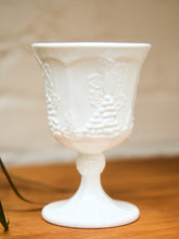 Load image into Gallery viewer, Milk Glass with Grapes Goblet

