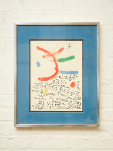 Joan Miró Hommage à Georges Braque Origibal Numbered Lithograph