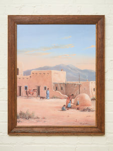 Adobe Village Life Southwest Desert Scene