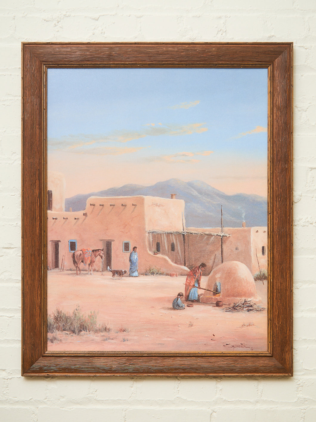 Adobe Village Life Southwest Desert Scene