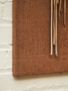 Fringed Buckskin Shirt with Beaded Sash Wall Display