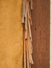 Load image into Gallery viewer, Fringed Buckskin Shirt with Beaded Sash Wall Display
