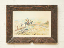 Load image into Gallery viewer, Western Art #02 by Charles M. Russell with Thick wood Rustic Frame
