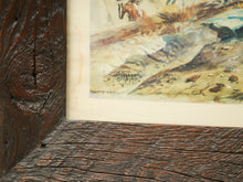 Load image into Gallery viewer, Western Art #02 by Charles M. Russell with Thick wood Rustic Frame
