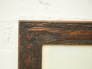 Western Art #02 by Charles M. Russell with Thick wood Rustic Frame