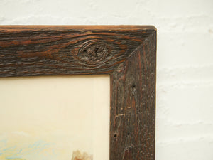 Western Art #02 by Charles M. Russell with Thick wood Rustic Frame