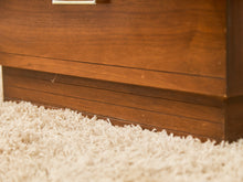 Load image into Gallery viewer, Mid-Century Walnut Tallboy Dresser with Chrome Pulls

