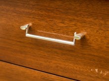 Load image into Gallery viewer, Mid-Century Walnut Tallboy Dresser with Chrome Pulls
