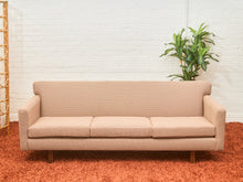 Load image into Gallery viewer, Houndstooth Amber 1960’s Handsome Sofa
