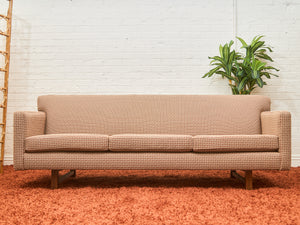 Houndstooth Amber 1960’s Handsome Sofa