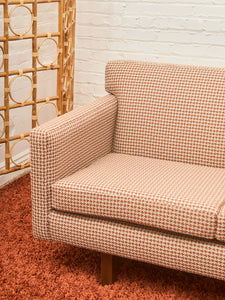 Houndstooth Amber 1960’s Handsome Sofa