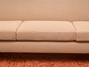 Houndstooth Amber 1960’s Handsome Sofa