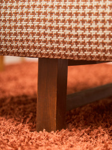 Houndstooth Amber 1960’s Handsome Sofa