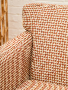 Houndstooth Amber 1960’s Handsome Sofa