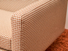 Load image into Gallery viewer, Houndstooth Amber 1960’s Handsome Sofa
