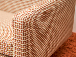 Houndstooth Amber 1960’s Handsome Sofa