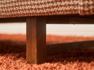 Houndstooth Amber 1960’s Handsome Sofa