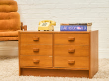 Load image into Gallery viewer, Teak 6 drawer Lowboy Credenza
